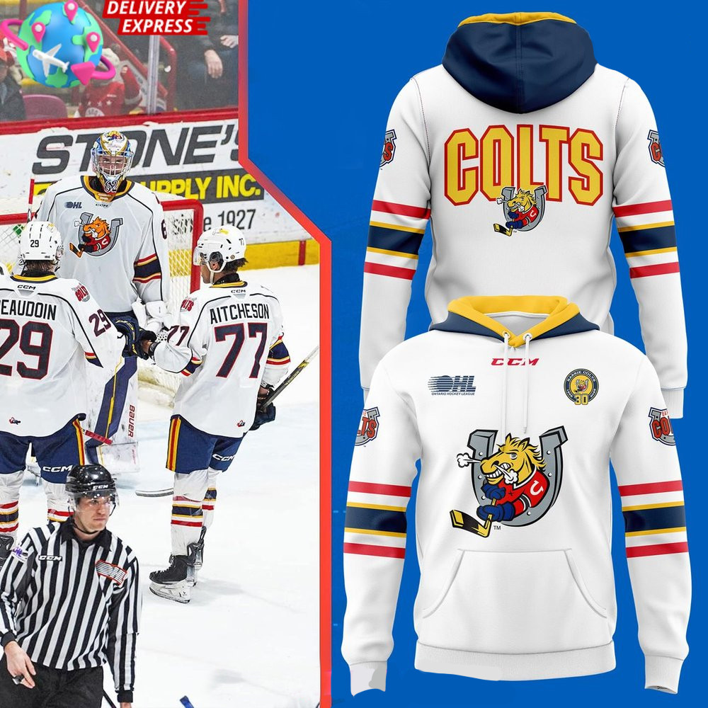 Barrie Colts OHL 30th Anniversary Hockey Hoodie Colts Merch First Fathers Day Gift-1