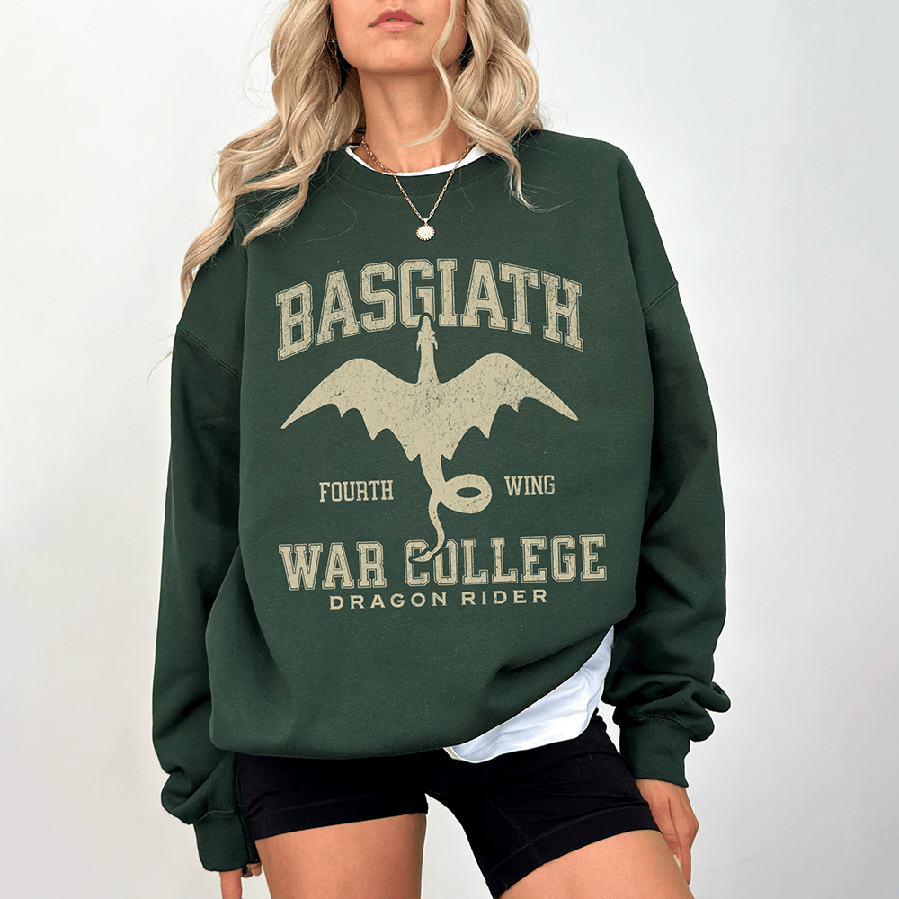 Basgiath War College Sweatshirt Green Fourth Wing Sweatshirt Sweatshirt Gifts For Mom-1