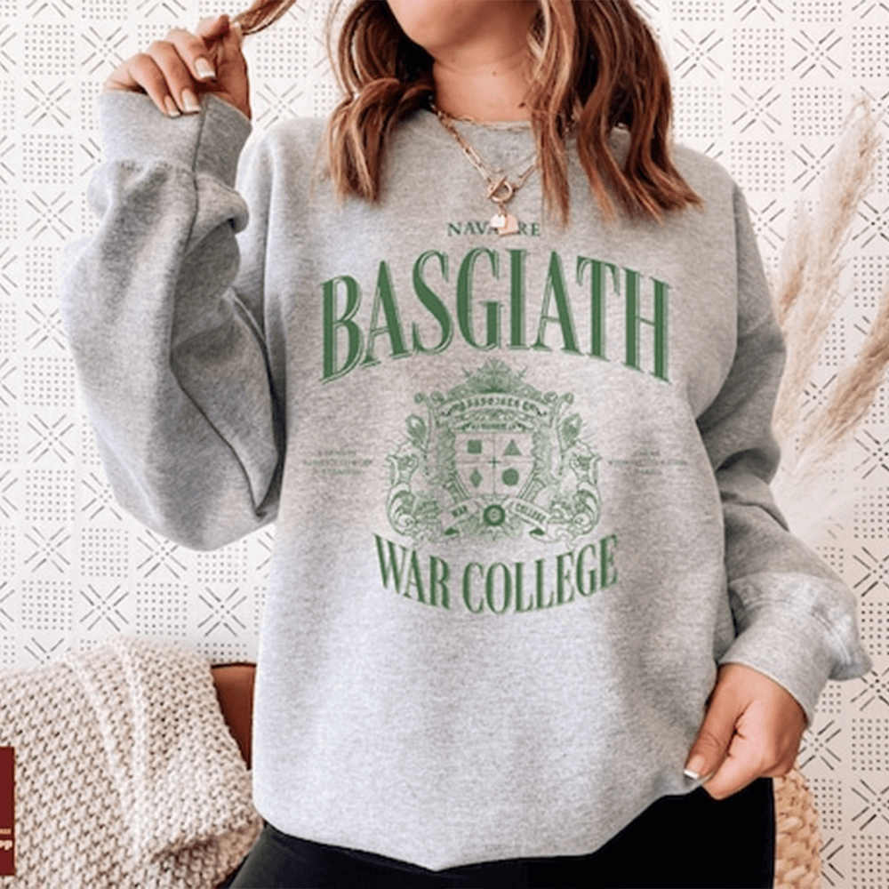 Basgiath War College Sweatshirt Grey Gift Ideas For Sister-1 Basgiath War College Sweatshirt Grey Gift Ideas For Sister-1