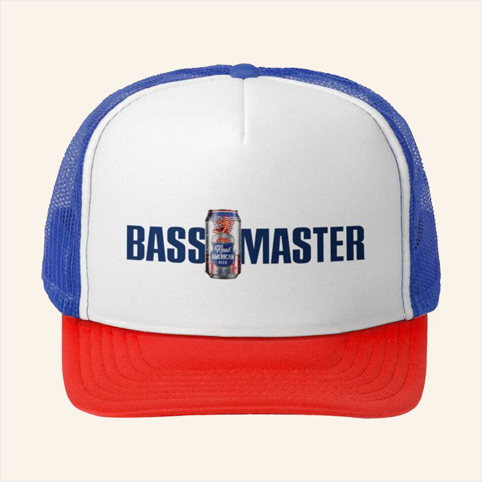 Bassmaster Merch Bass Merica And Real American Beer Hat Gifts For Dad Gifts For Friends-1