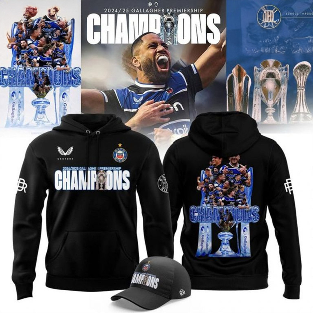 Bath Rugby 2025 Gallagher Premiership Champions Special Hoodie Gifts For Husband-1