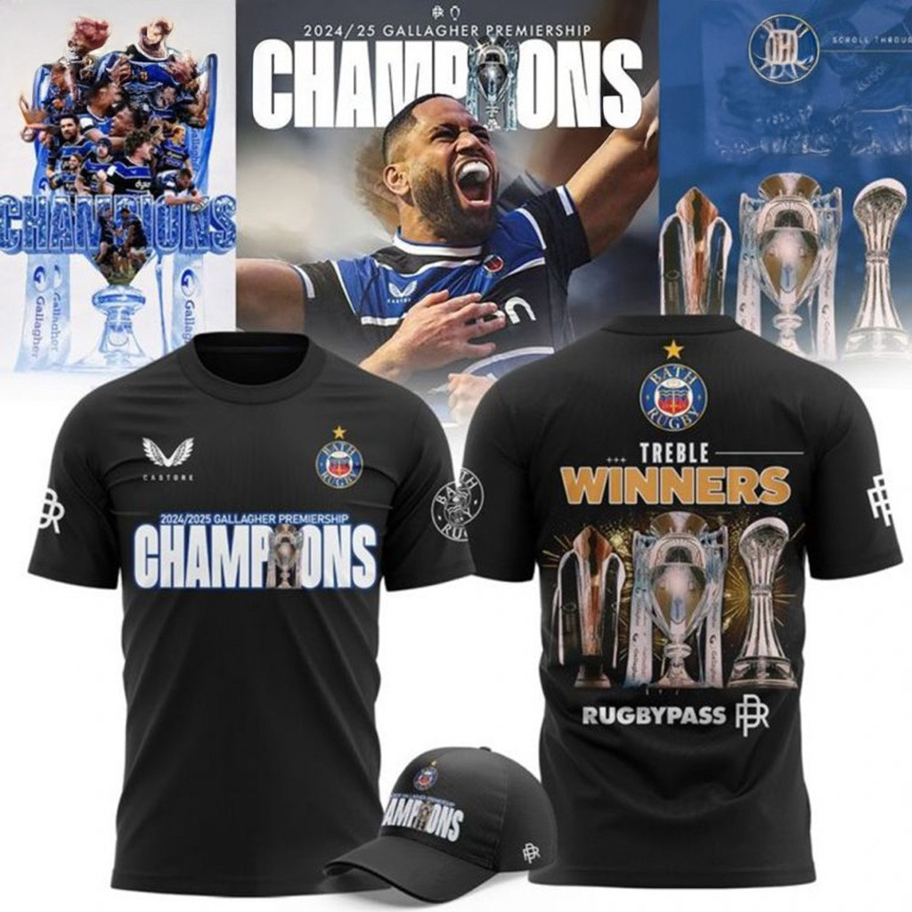 Bath Rugby 2025 Gallagher Premiership Champions Special Shirt Best Gifts For Husband-1