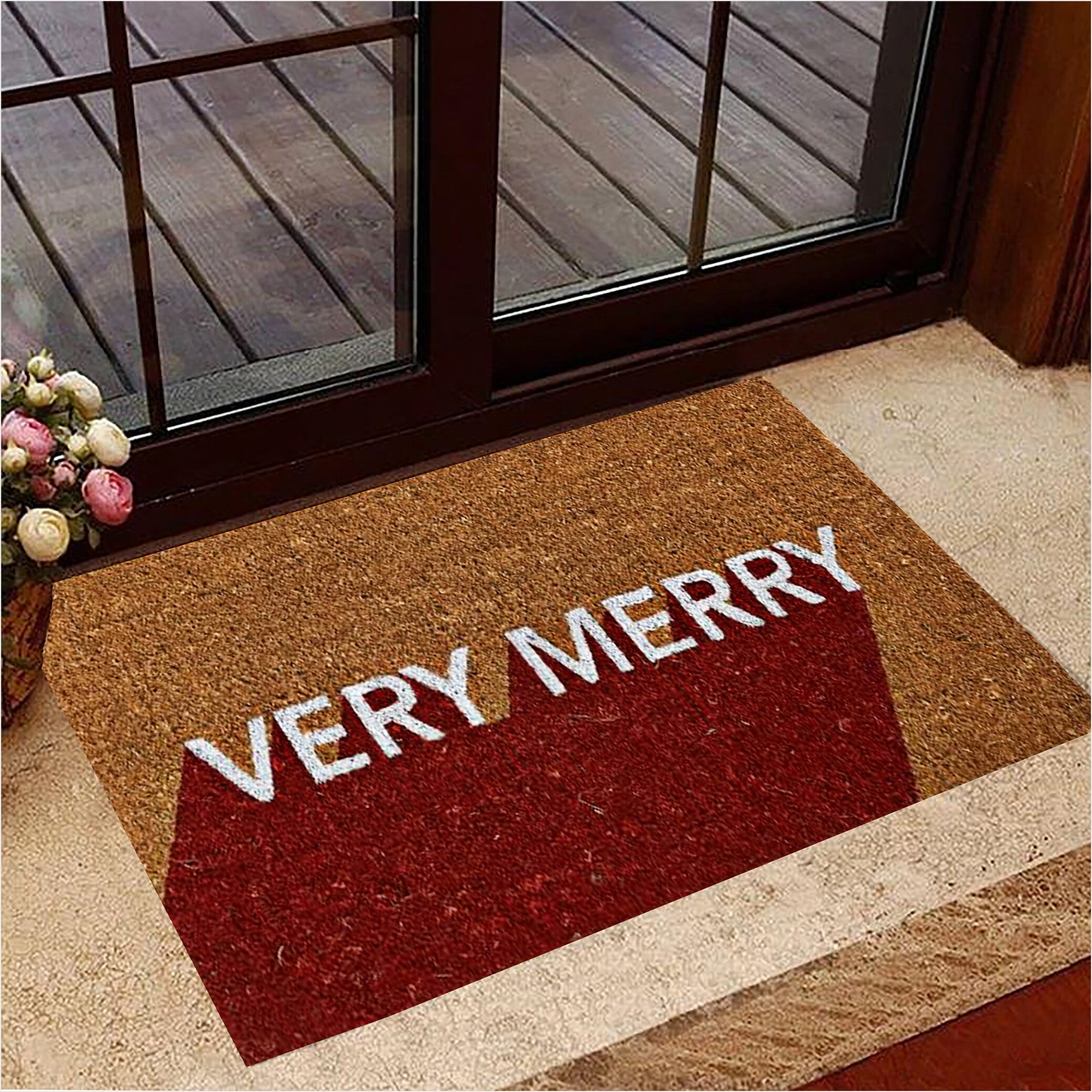 Be Merry Doormat Holiday Christmas Welcome Mat 2021 House Decorations Gifts For Friends-1