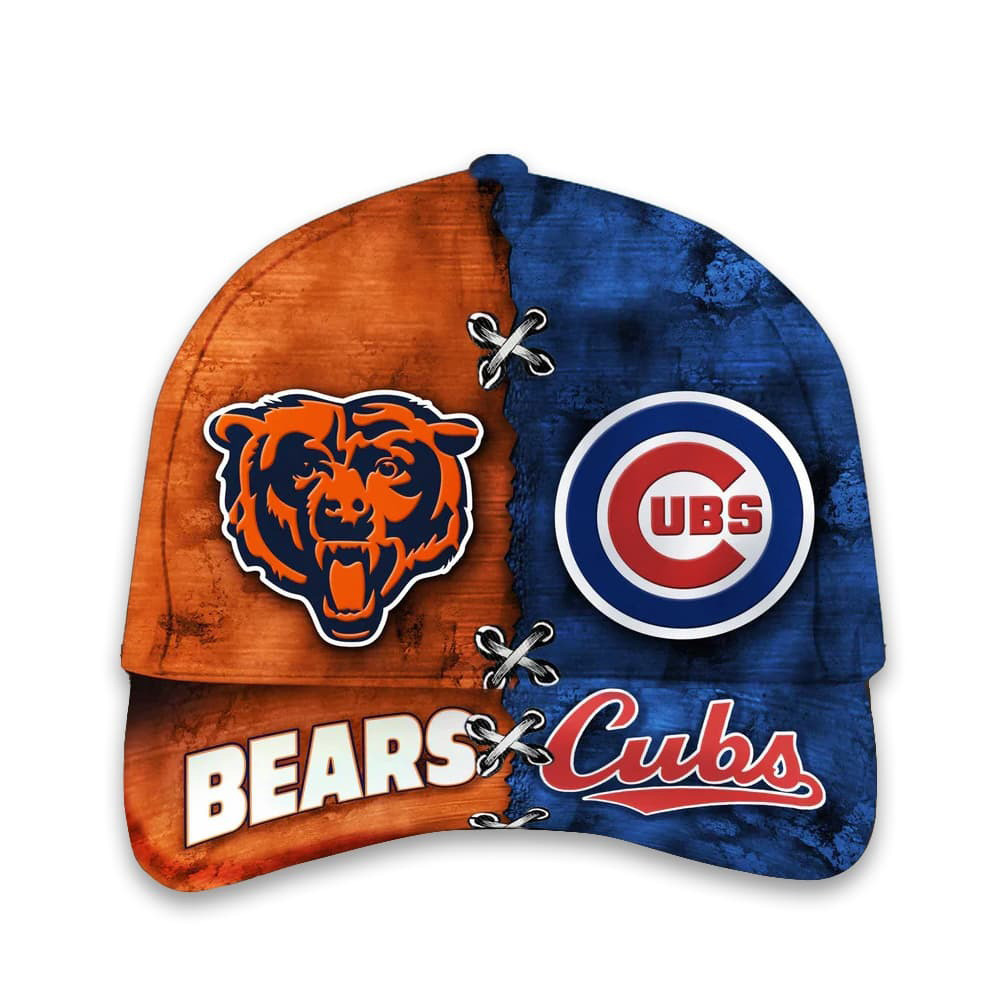 Bears X Cubs Football Hat Good Fathers Day Gifts For Football Fan-1