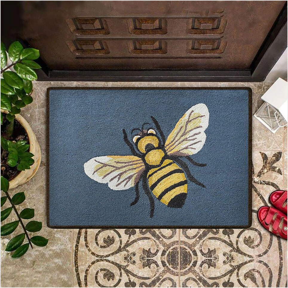 Bee Doormat Be Happy Indoor Outdoor Door Mat Non Slip Hobby Lobby Door Mat Decorative-1