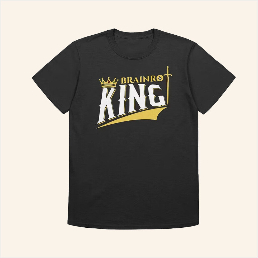 Benjixscarlett Merch Brainrot King Shirt Unique Gifts For Husband Birthday Gifts For BFF-1