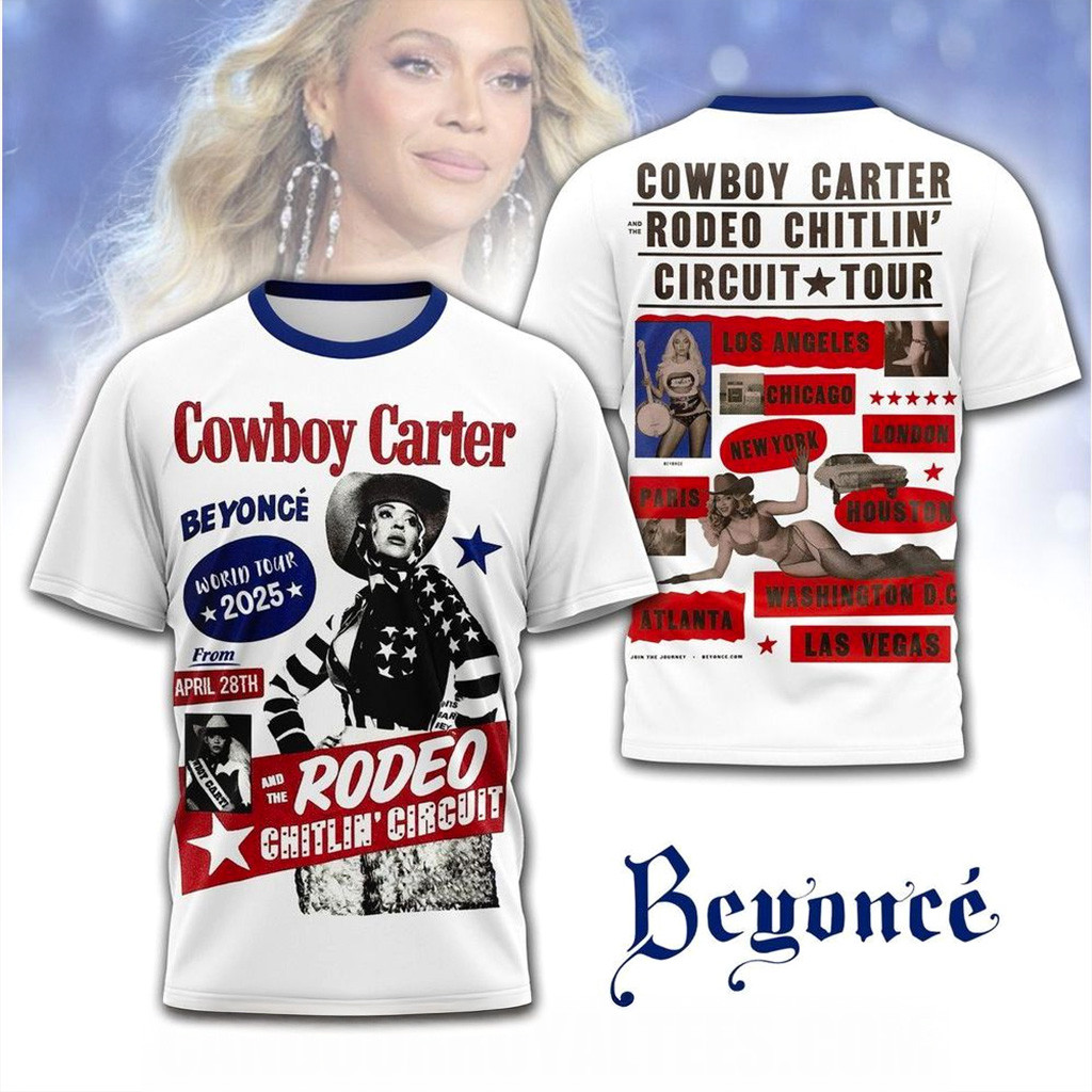 Beyonce Cowboy Carter And The Rodeo Chitlin Circuit Tour T-Shirt Fan Merch Gifts For Dudes-1
