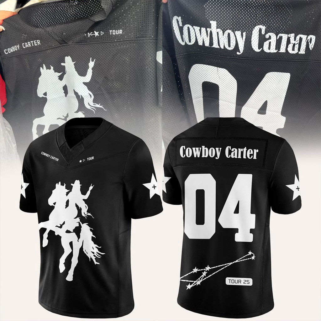 Beyonce Cowboy Carter Tour 2025 Jersey Black Fan Merch Gifts For Husband-1