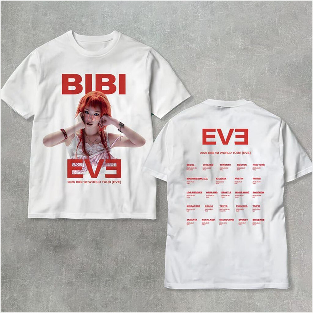 Bibi 1st World Tour In North America Shirt 2025 Bibi 1st World Tour Eve T-Shirt Eve World Tour 1024-1