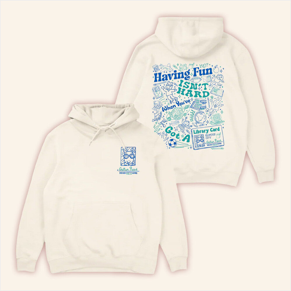 Big Comfy Couch Merch Arthur Library Card Hoodie Birthday Gifts For Her Gifts For Fans-1