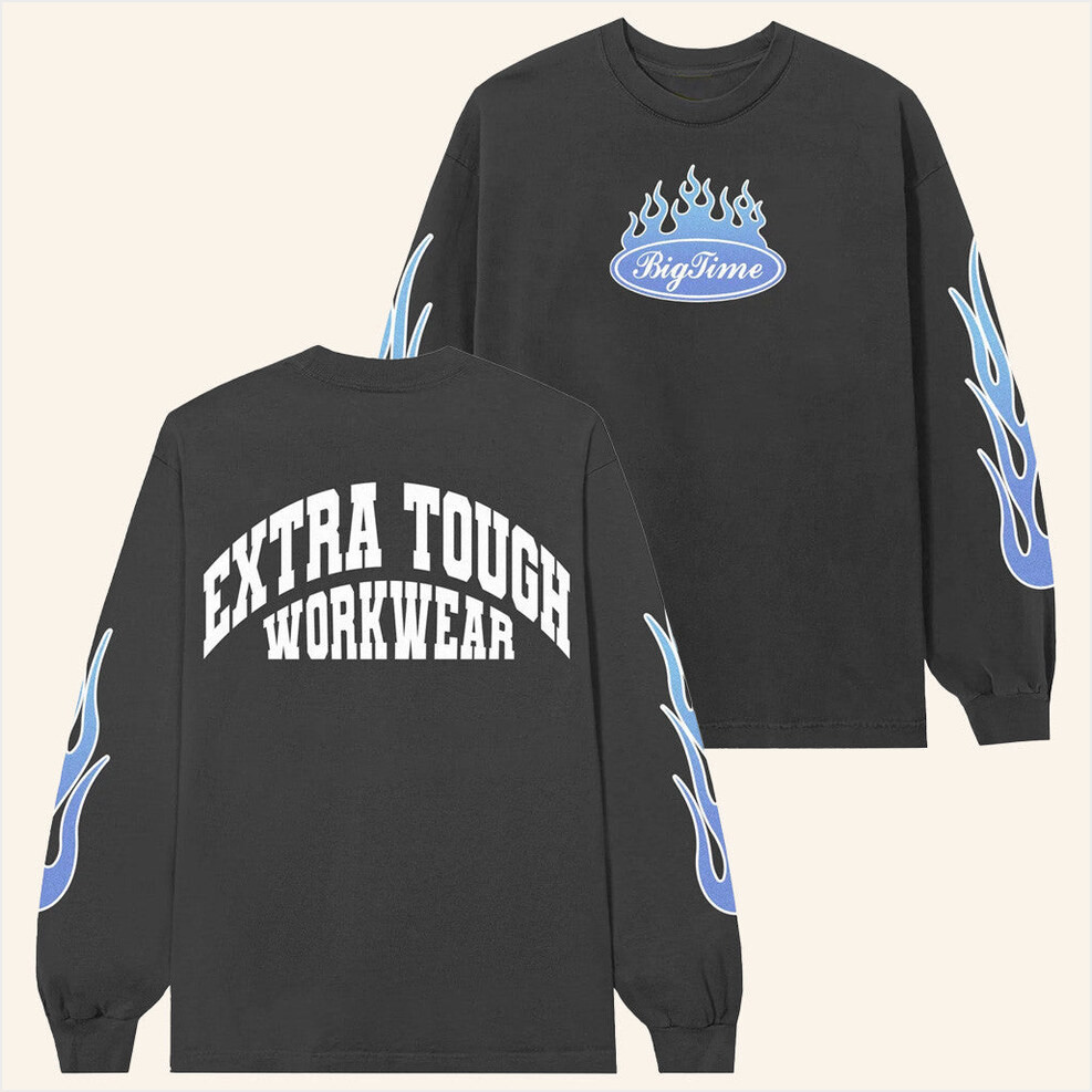 Bigtime Merch Bigtime Blue Flame Long Sleeve Shirt Best Gifts For Friends Gifts For Brother-1