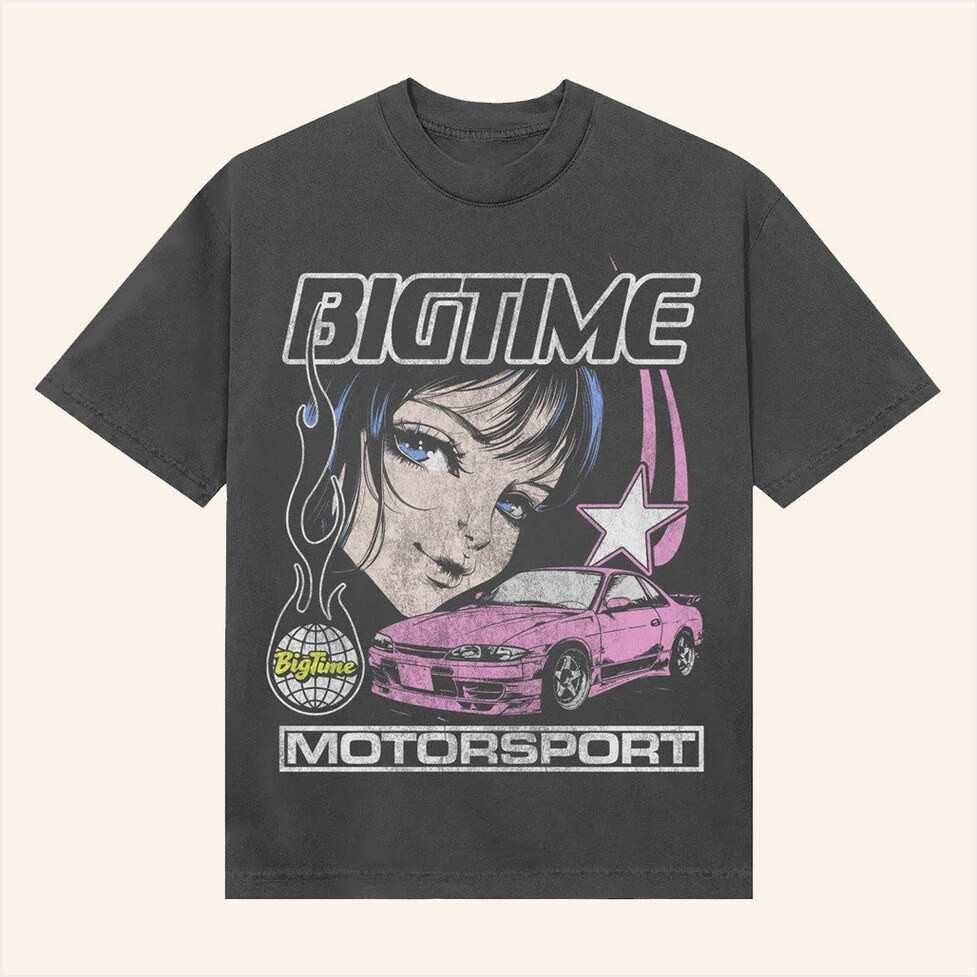 Bigtime Merch Bigtime Motorsport Anime T-Shirt Gifts For Besties Birthday Gifts For Sister-1