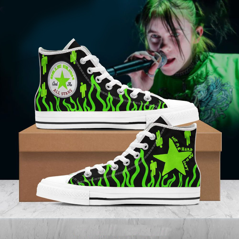 Billie Eilish High Top Shoes Billie Eilish Merch Father'sDay Present Ideas-1