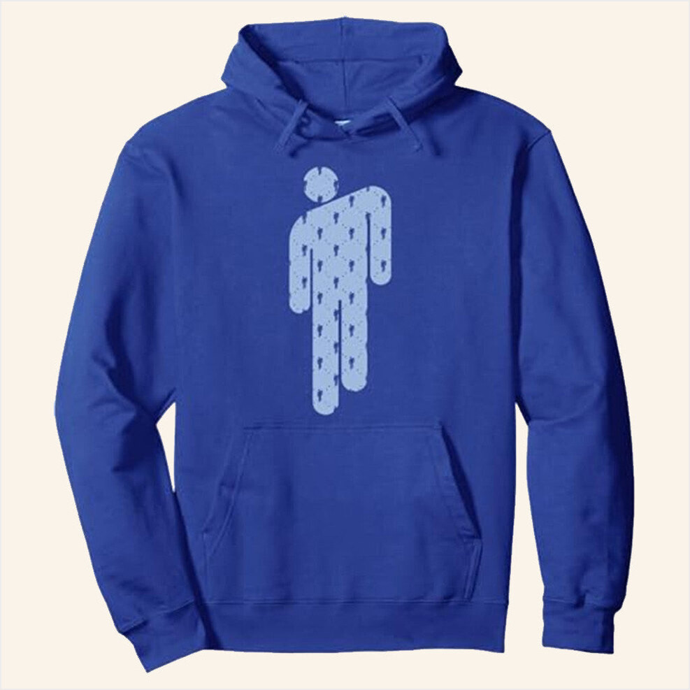 Billie Eilish Merch Blohsh Blue Hoodie Gift Ideas For Music Lovers Birthday Gifts For Fans-1