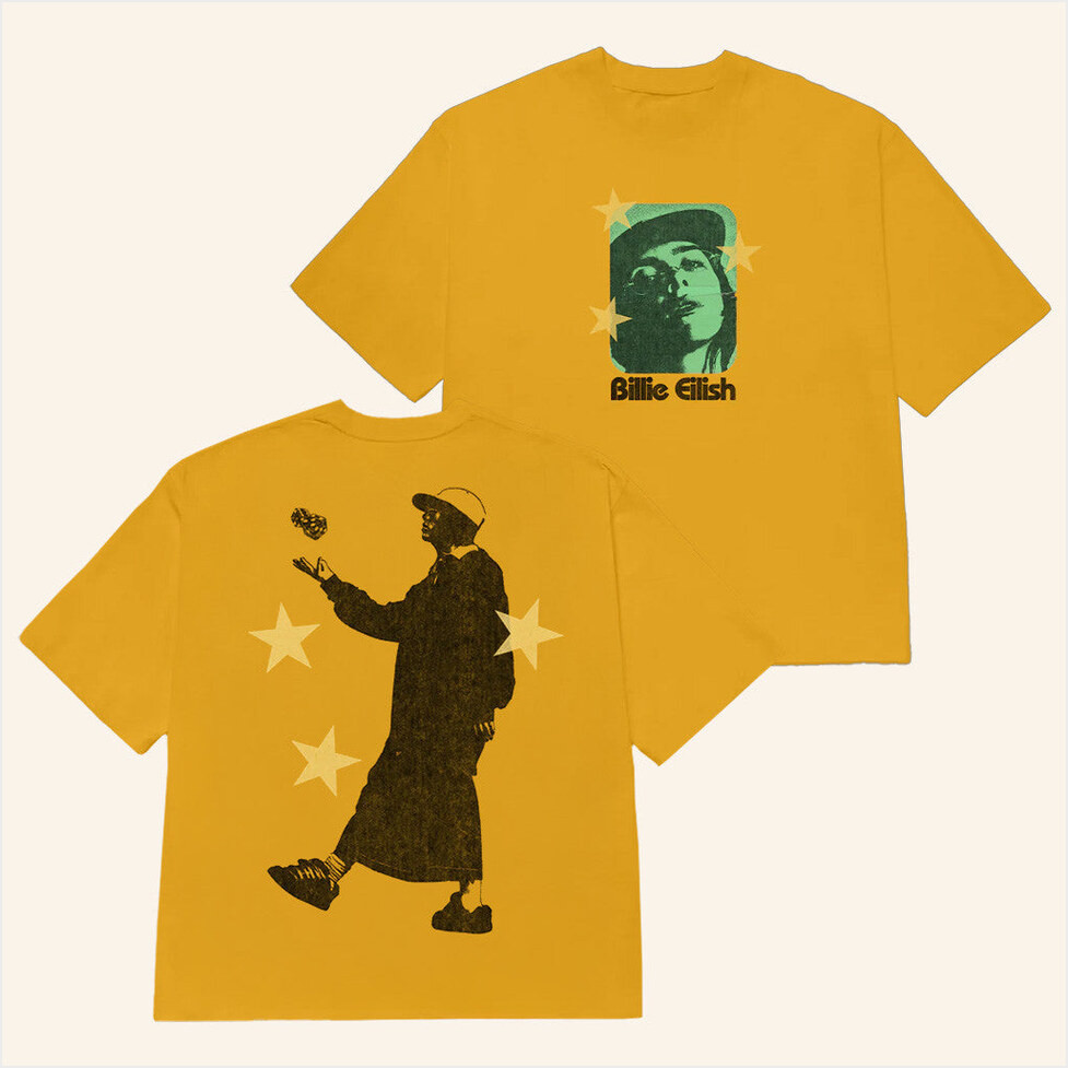 Billie Eilish Merch Dice Gold Shirt Gift Ideas For Fans Birthday Gifts For Fans-1
