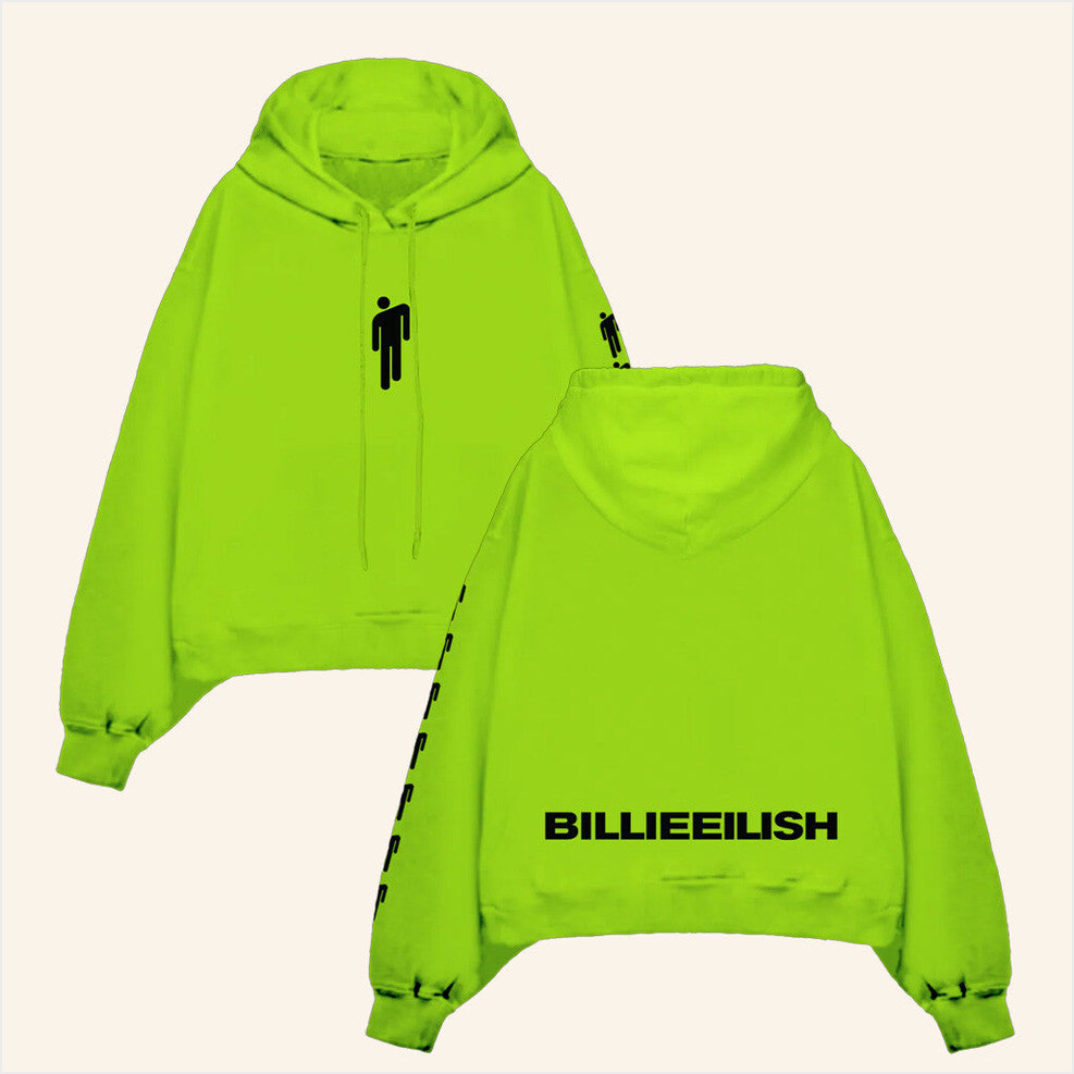Billie Eilish Merch Hanging Blohsh Green Hoodie Friends Birthday Gifts Gifts For Friends-1