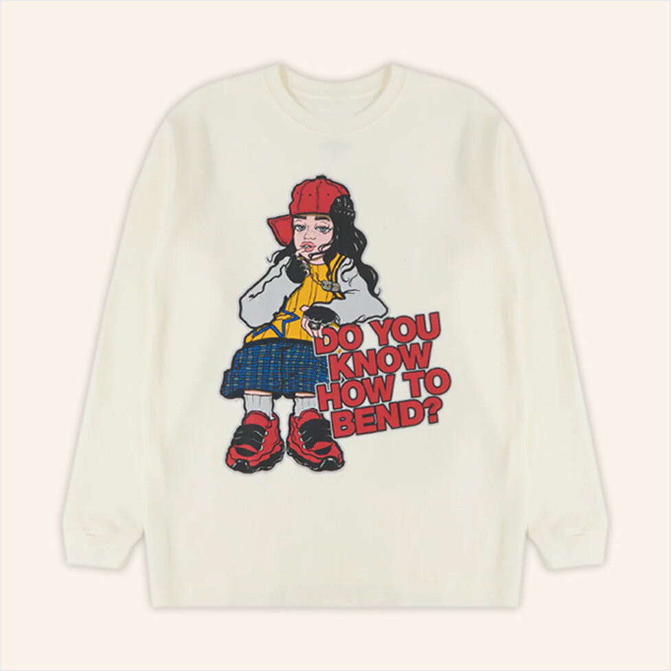 Billie Eilish Merch Hit Me Hard And Soft Tour 2025 Do You Know How To Bend Thermal Long Sleeve-1