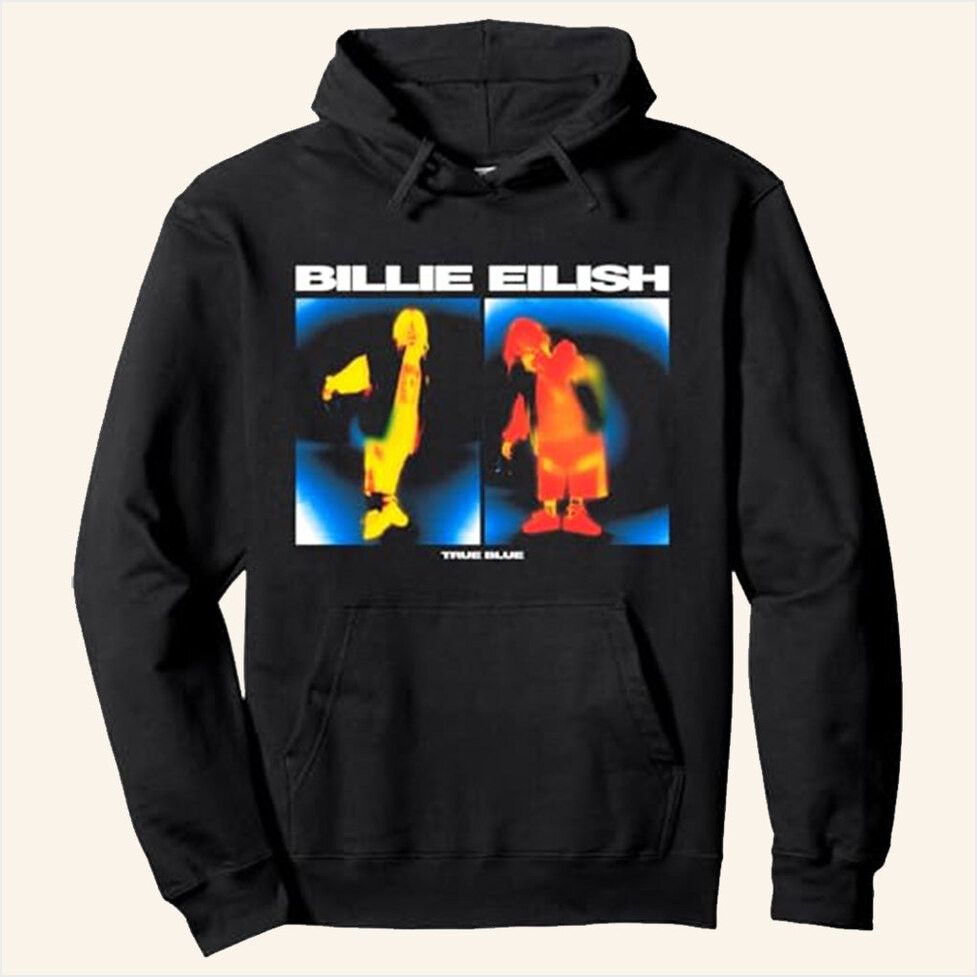 Billie Eilish Merch Hit Me Hard And Soft Tour 2025 Hoodie Billie Eilish True Blue Hoodie-1