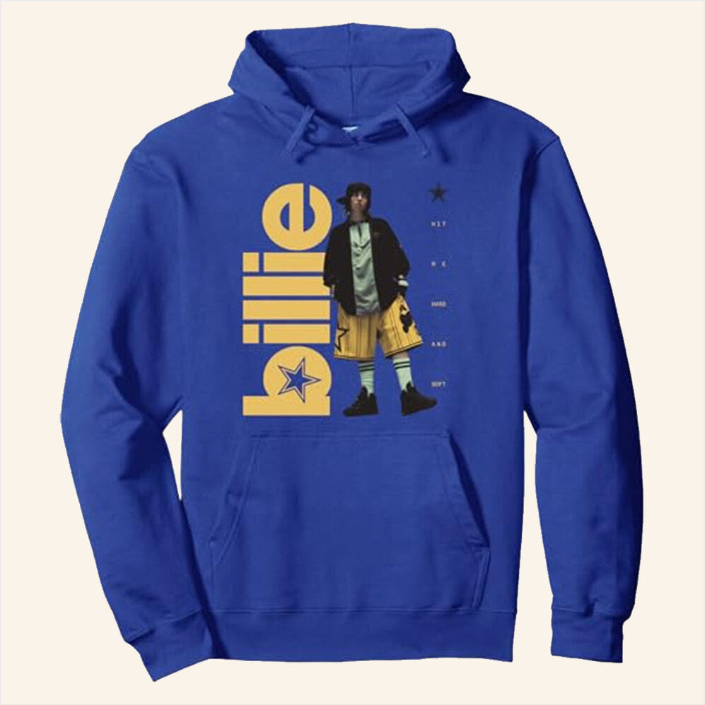 Billie Eilish Merch Hit Me Hard And Soft Tour 2025 Hoodie Standing Photo Hoodie Friends Gifts-1