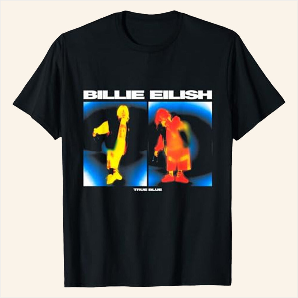 Billie Eilish Merch Hit Me Hard And Soft Tour 2025 Shirt Billie Eilish True Blue T-Shirt-1