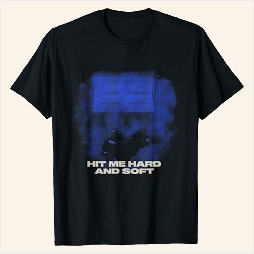 Billie Eilish Merch Hit Me Hard And Soft Tour 2025 Shirt Blue Photo T-Shirt Gifts For Wife-1