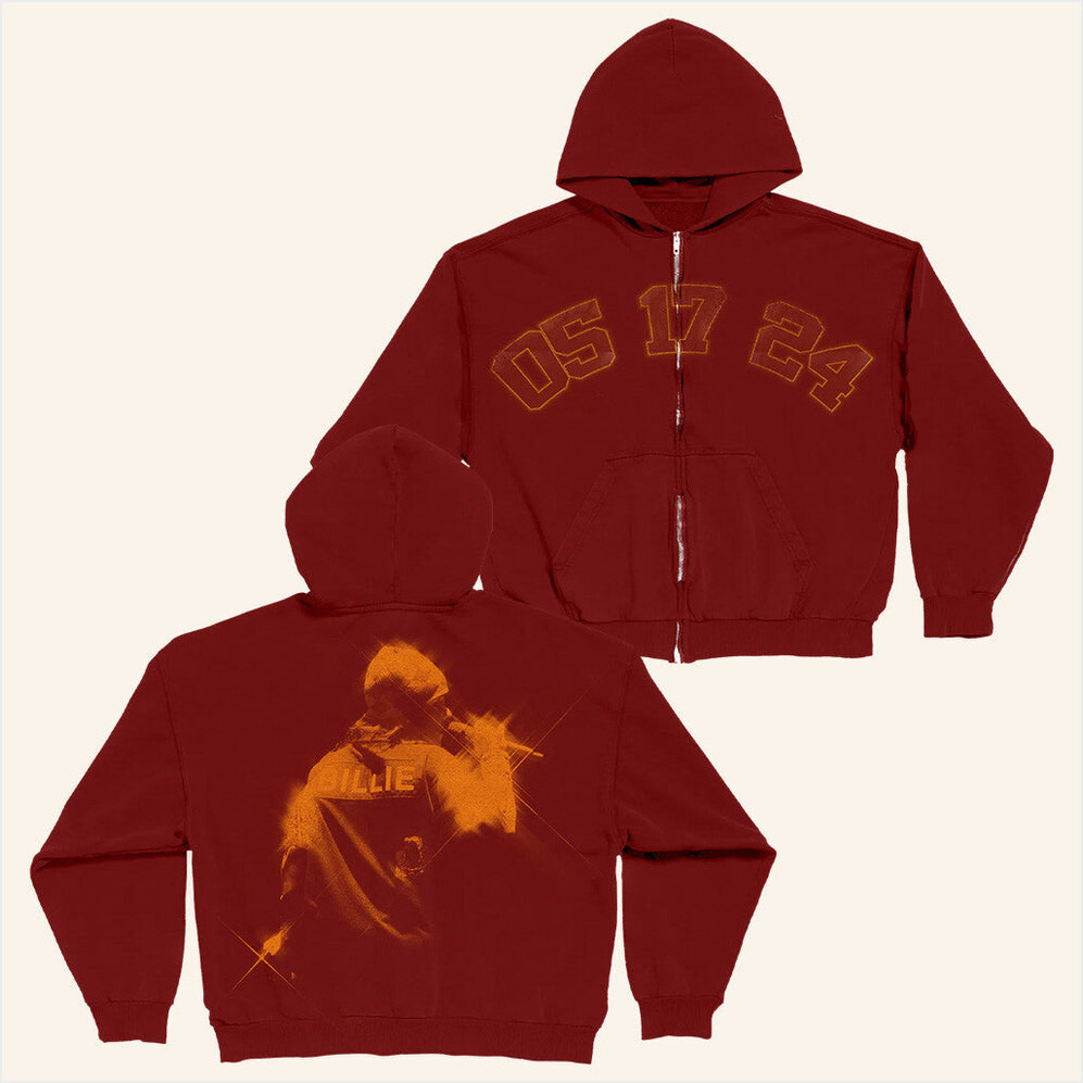 Billie Eilish Merch Hit Me Hard And Soft Tour 2025 Zip Hoodie 05 17 24 Hoodie Fans Gifts-1