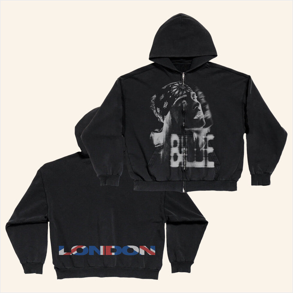 Billie Eilish Merch London Flag Zip Hoodie Presents For Friends Birthday Gifts For BFF-1