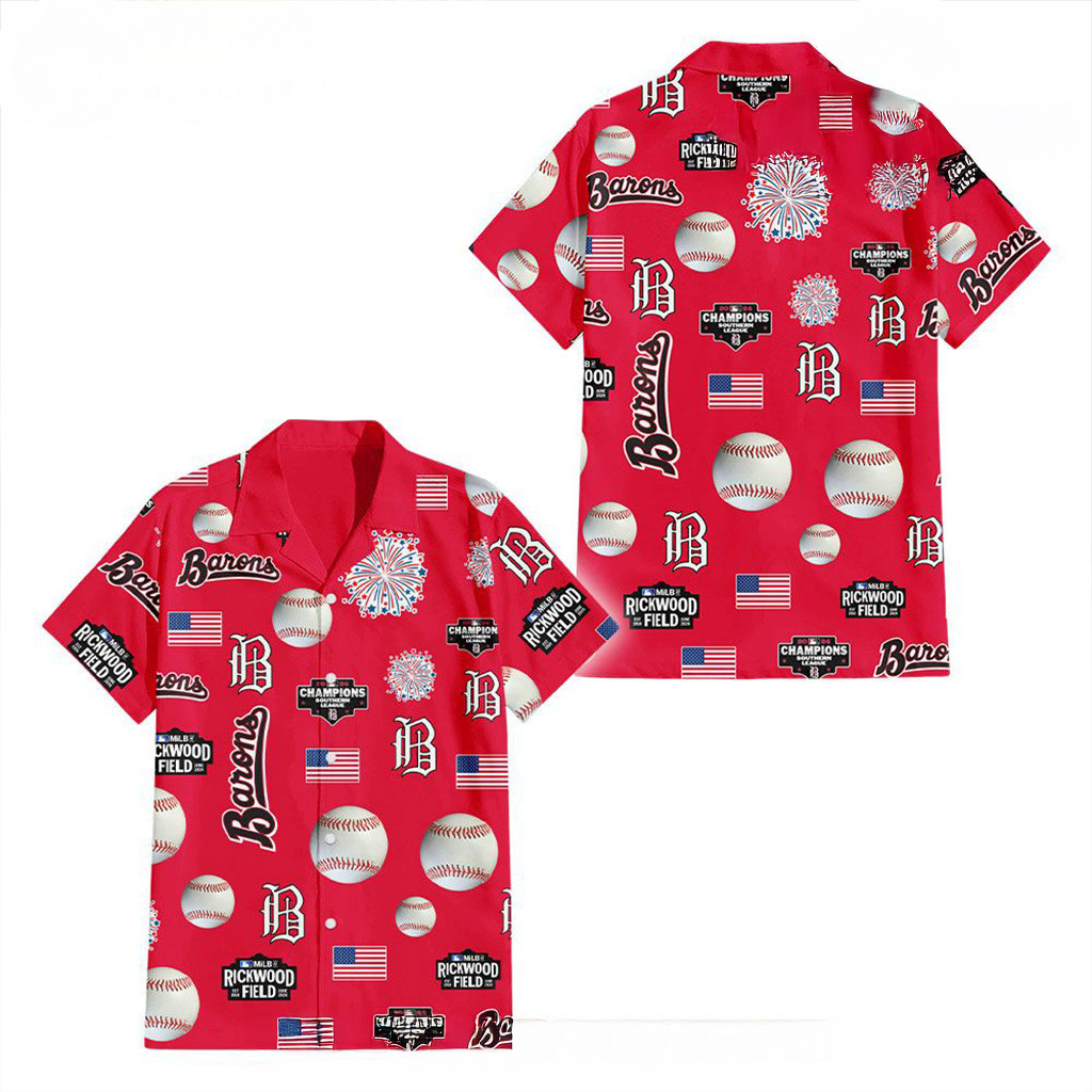 Birmingham Barons 2025 Hawaiian Shirt Birmingham Barons Merch Presents For Baseball Fans-1