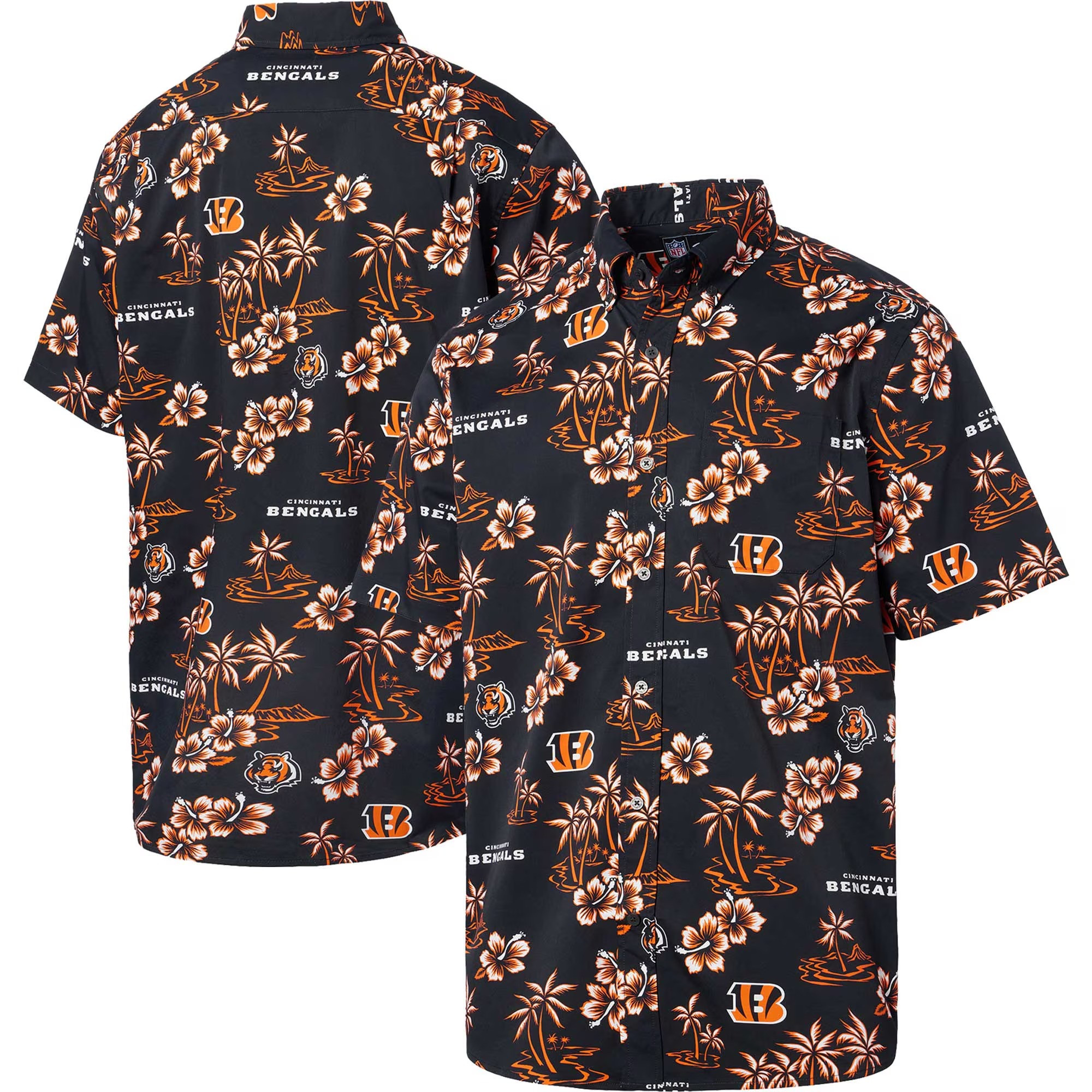 Black Cincinnati Bearcats Hawaiian Shirt NCAA Aloha Shirt Father's Day Gifts For Football Fan-1
