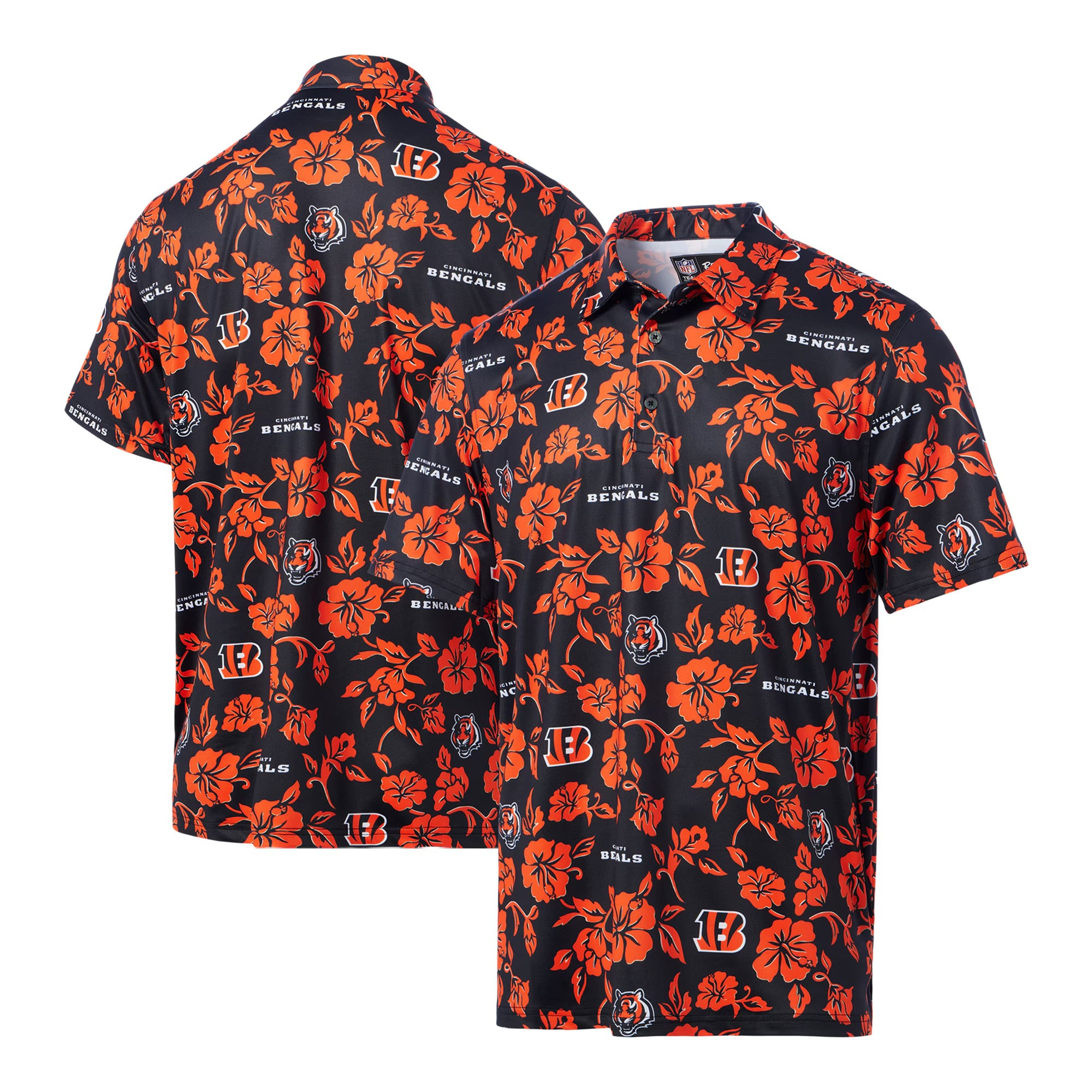 Black Cincinnati Bearcats Polo Shirt NCAA Aloha Shirt Good Gifts For Dads For Football Fan-1