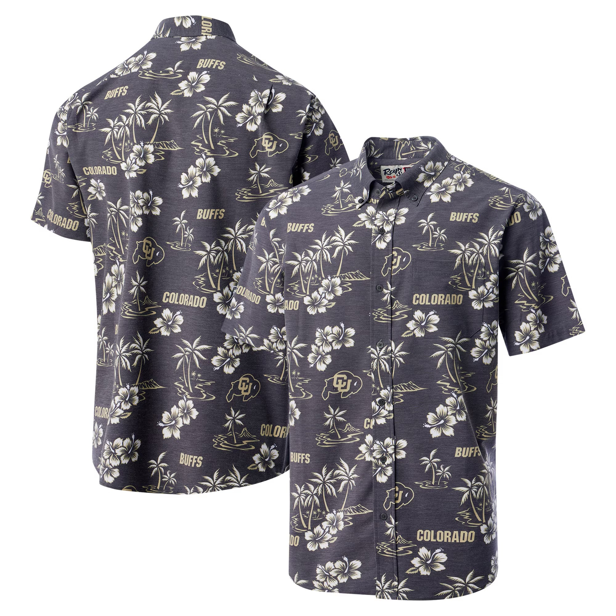 Black Colorado Buffaloes Hawaiian Shirt NCAA Aloha Shirt Great Father's Day Gifts-1 Black Colorado Buffaloes Hawaiian Shirt NCAA Aloha Shirt Great Father's Day Gifts-1