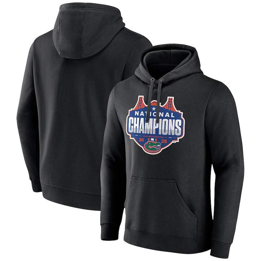 Black Florida Gators 2025 NCAA Men's Basketball National Champions Shot Clock Hoodie Men's Gift-1