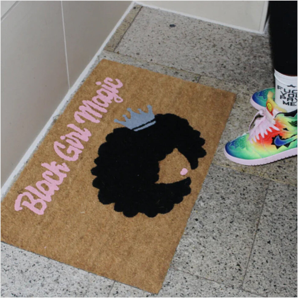 Black Girl Magic Doormat Black And Proud Cute Welcome Mats Front Door Decor Gifts For Besties-1