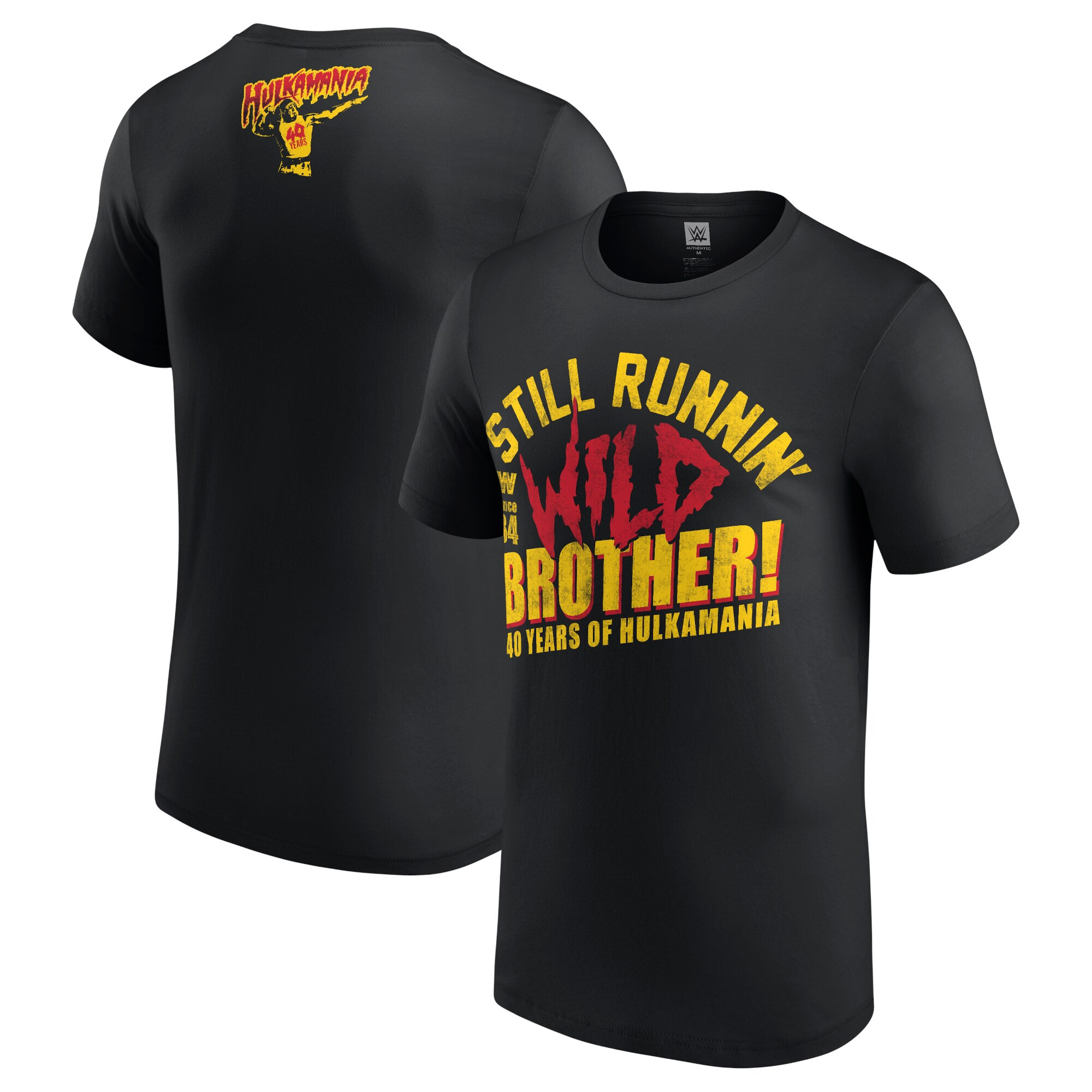 Black Hulk Hogan 40 Years Still Runnin Wild Tshirt Hulk Hogan Merch-1