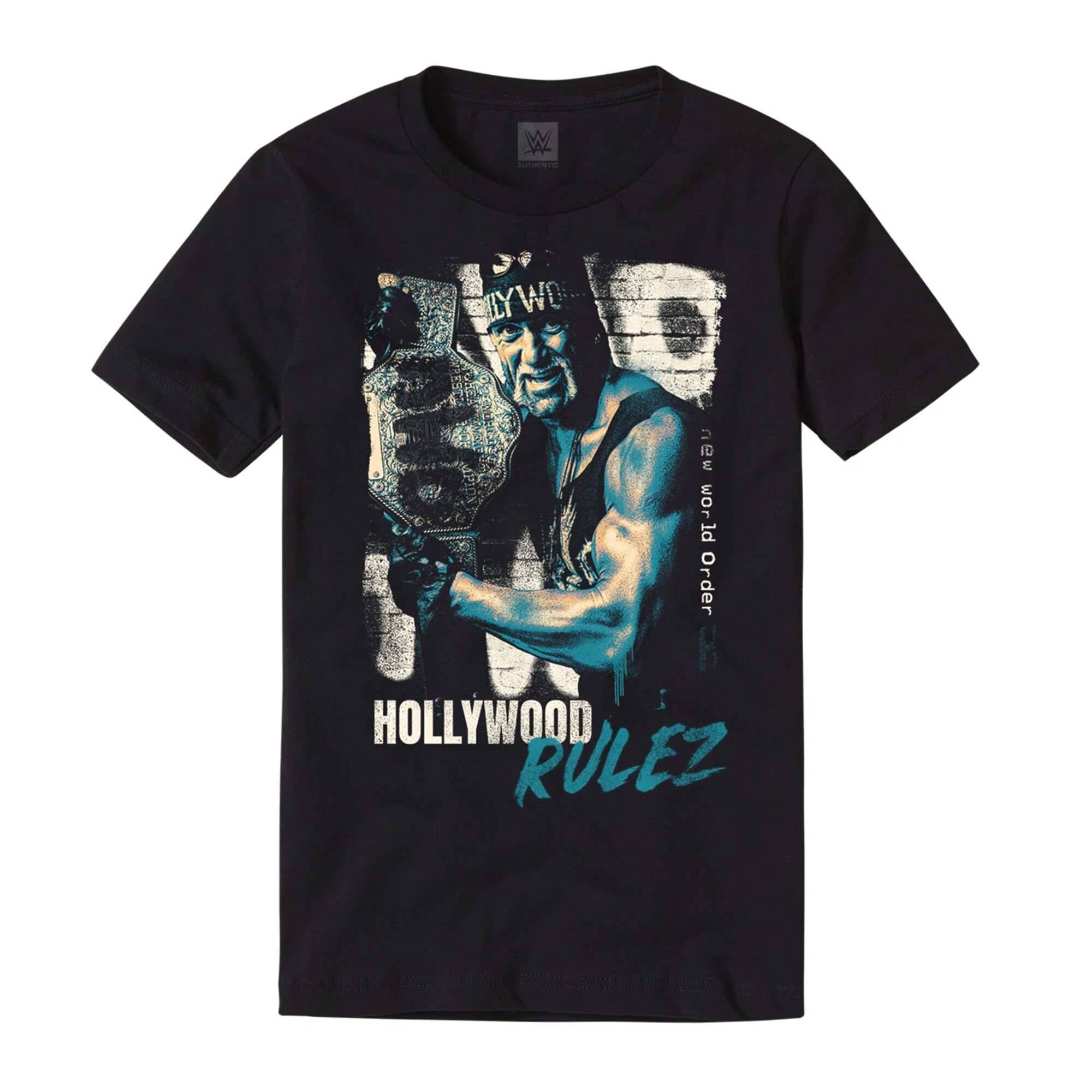 Black Hulk Hogan Retro Hollywood Rulez Tshirt Hulk Hogan Merch-1