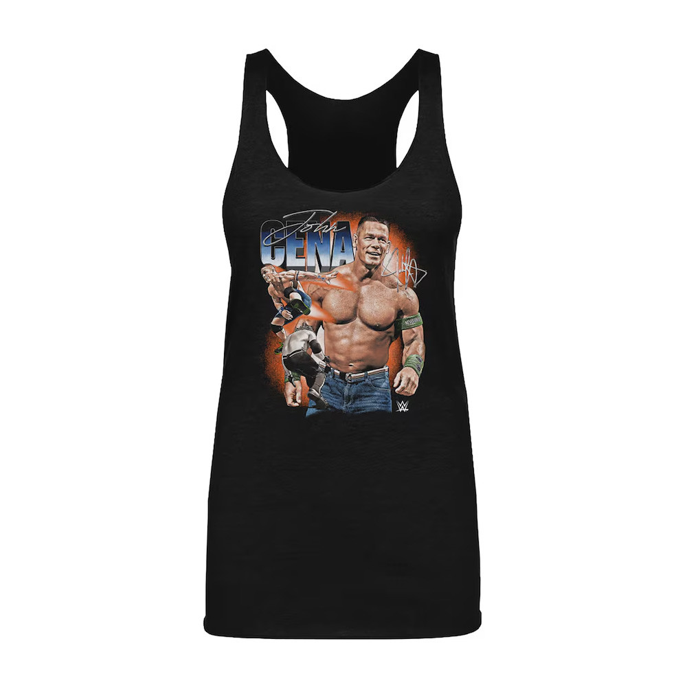 Black John Cena Vintage Superstar Tank Top Mother Daughter Gifts-1