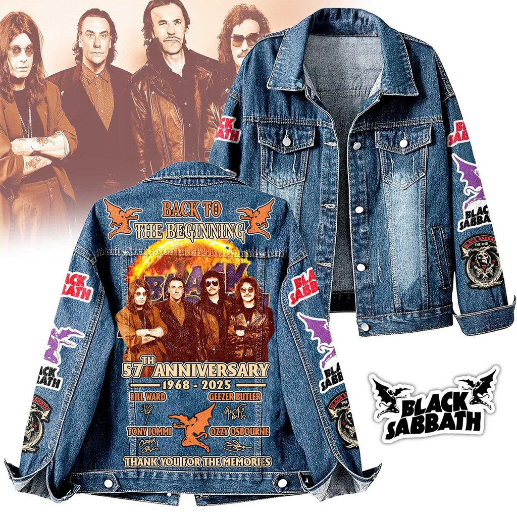 Black Sabbath Back To The Beginning 57th Anniversary Denim Jacket Fan Merch-1