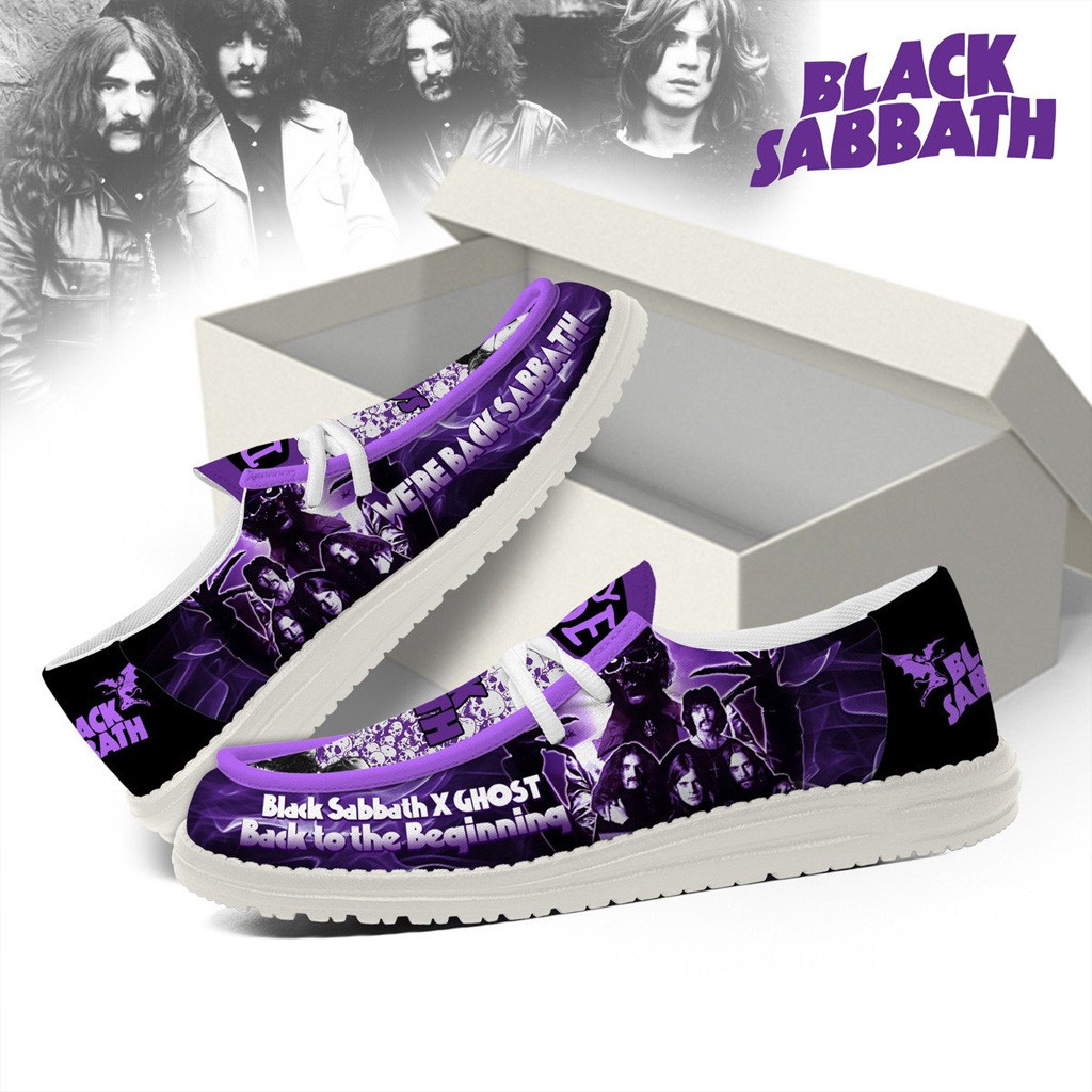 Black Sabbath x Ghost Back To The Beginning Hey Dude Shoes Fan Merch Best Gifts For Him-1
