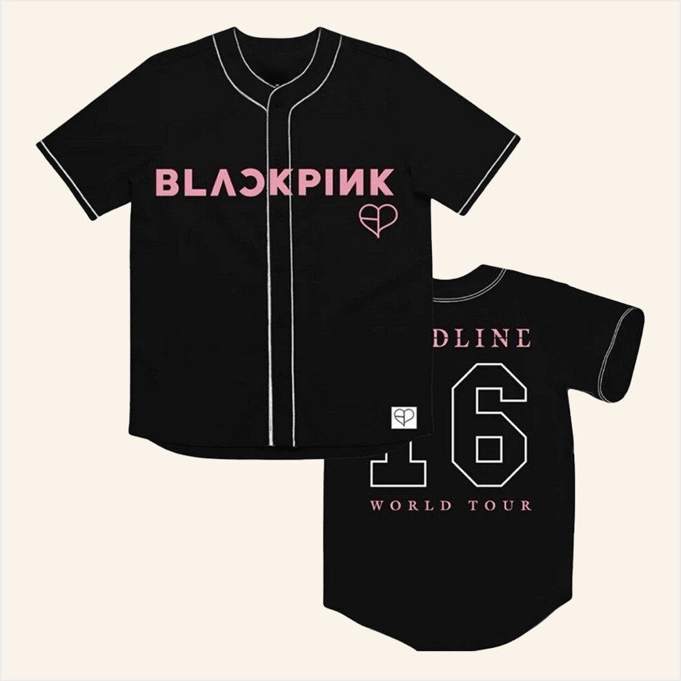 Blackpink Deadline Merch 2025 Pink And White Baseball Jersey Gifts For Fans Gifts For Her-1