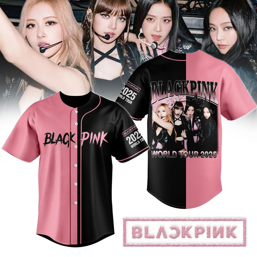 Blackpink World Tour 2025 Baseball Jersey Blackpink Merch Gifts For Music Lovers-1