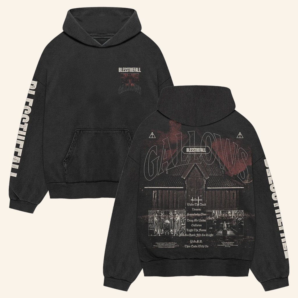 Blessthefall Merch Gallows Hoodie Gifts For Band Fans-1