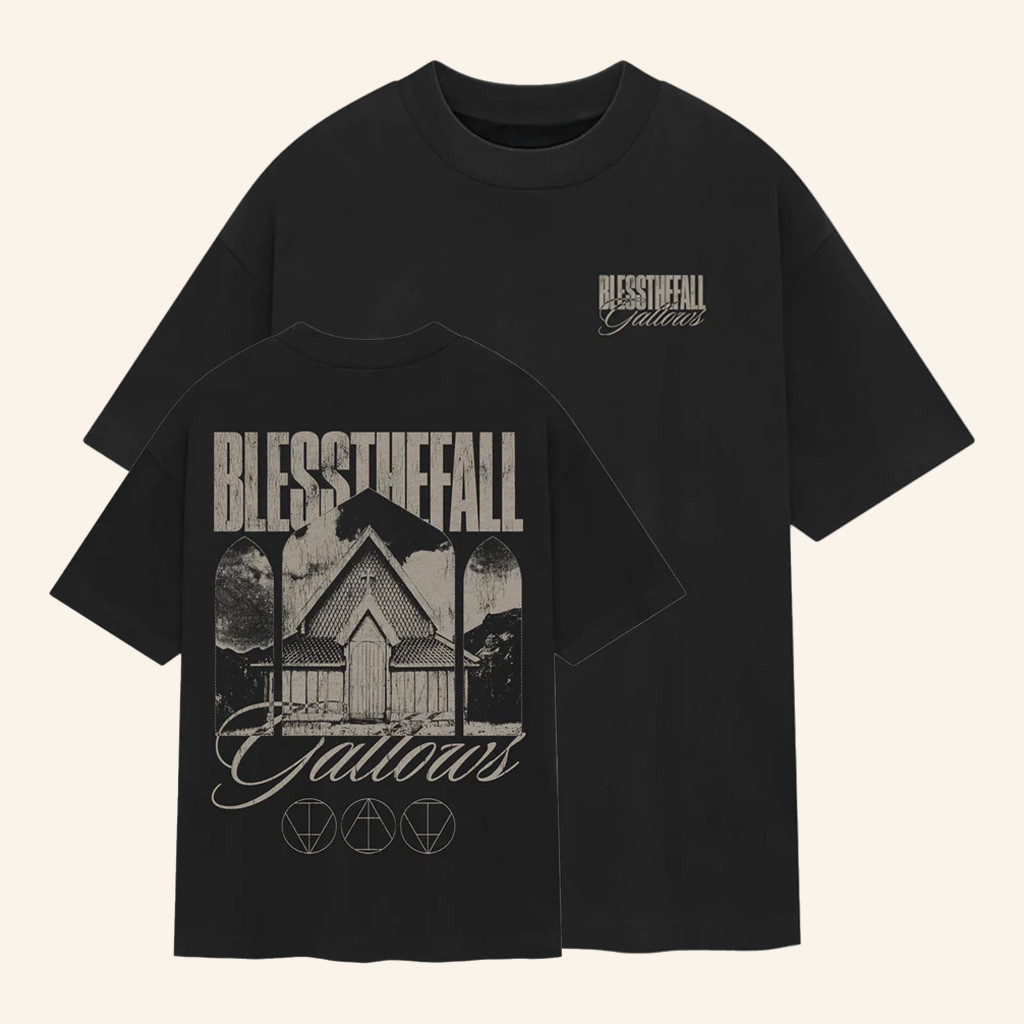 Blessthefall Merch Stained Glass Shirt Black Gifts For People Who Like Music-1