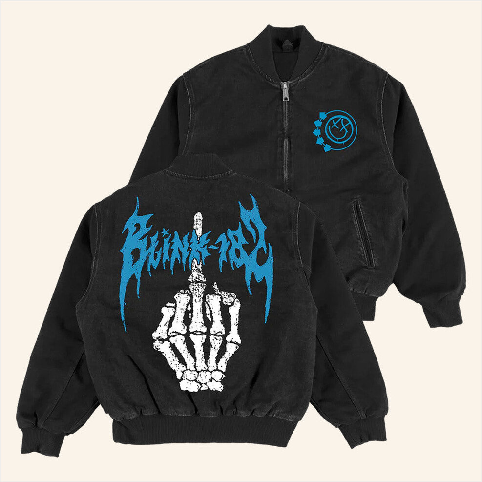 Blink 182 Merch Middle Finger Jacket Presents For Music Lovers Birthday Gifts For BFF-1