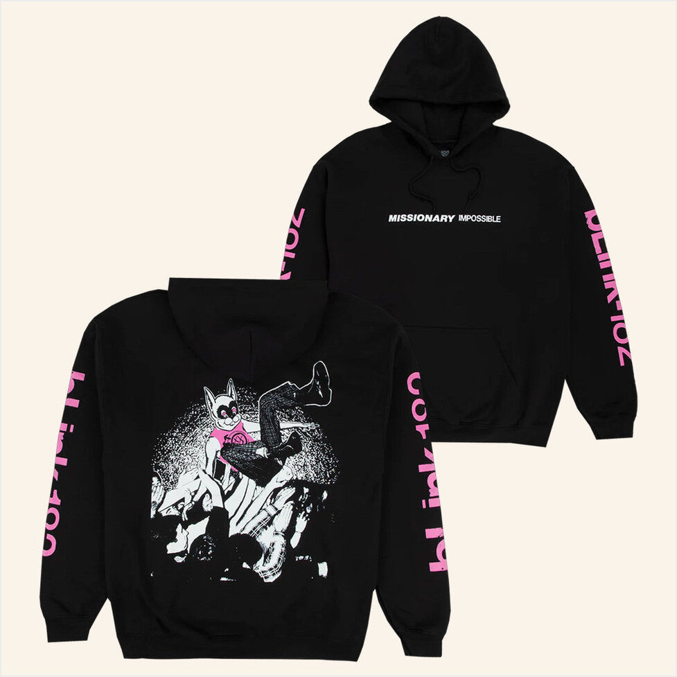 Blink 182 Merch Missionary Impossible Tour Hoodie Cool Gifts For Music Lovers Gifts For BFF-1