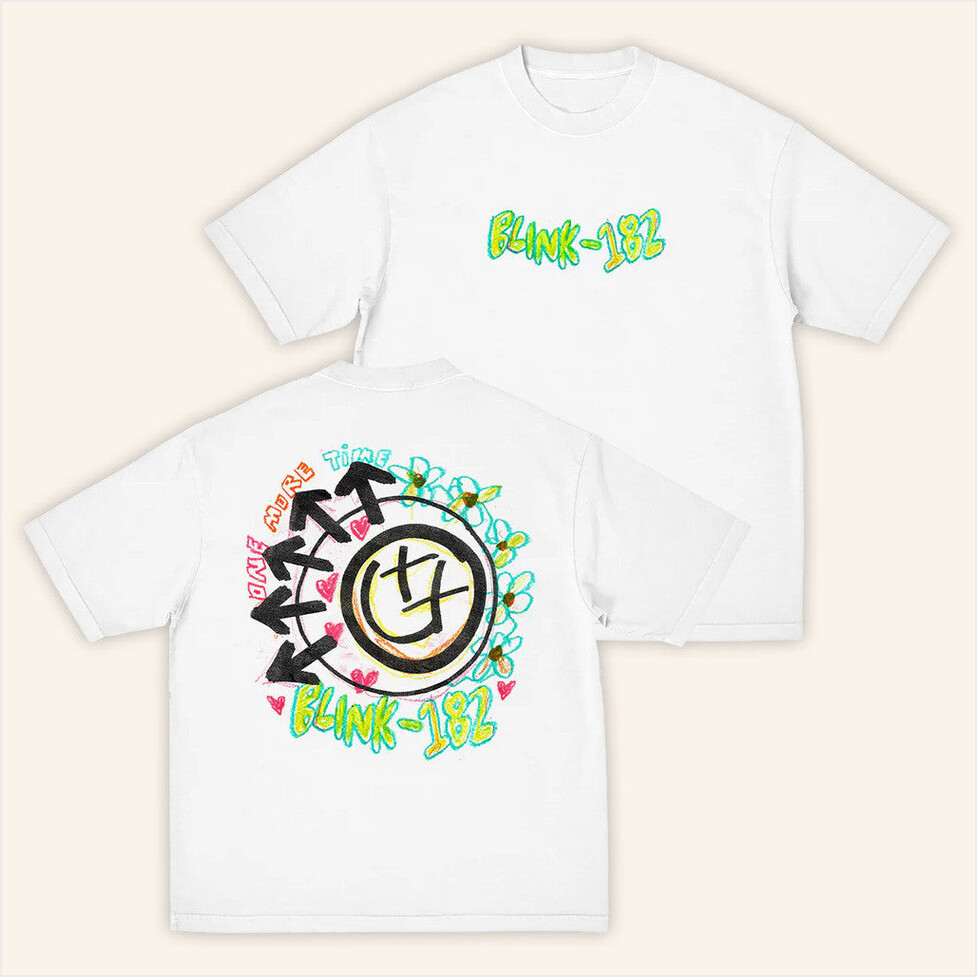Blink 182 Merch One More Time Smiley Sketch T-Shirt Gifts For Music Fans Gifts For Fans-1