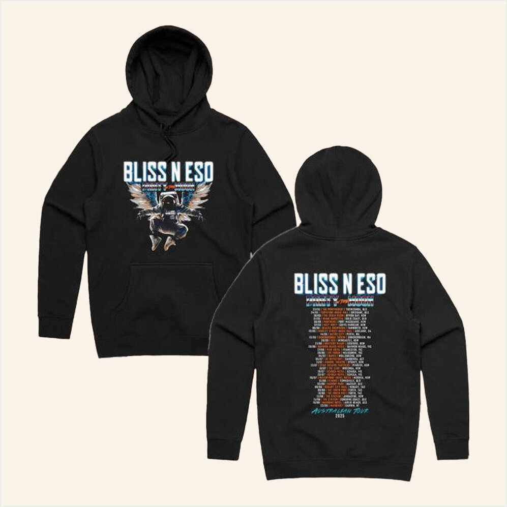 Bliss N Eso Merch Party On The Moon Tour Black Hoodie Birthday Gift For Fans Gifts For BFF-1