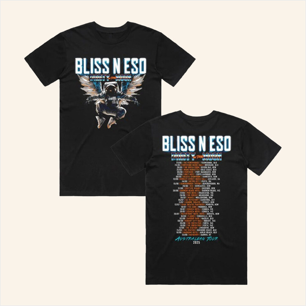 Bliss N Eso Merch Party On The Moon Tour Black Shirt Birthday Gift For Friends Gifts For BFF-1