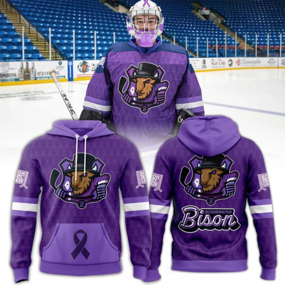 Bloomington Bison Fights Cancer 2025 Hoodie Bloomington Bison Merch Good Fathers Day Gifts-1
