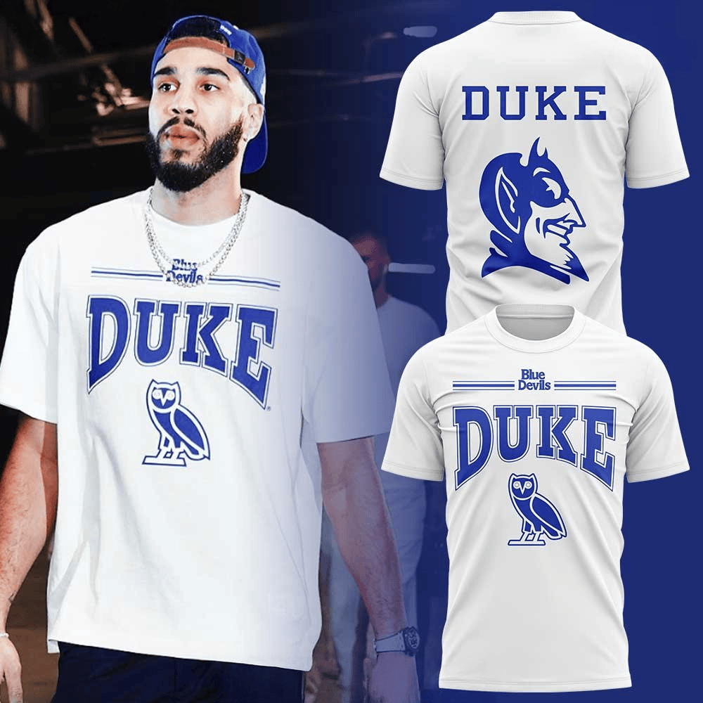 Blue Devils Duke x OVO T-Shirt Blue Devils Duke Merch Unique Father'sDay Gifts-1