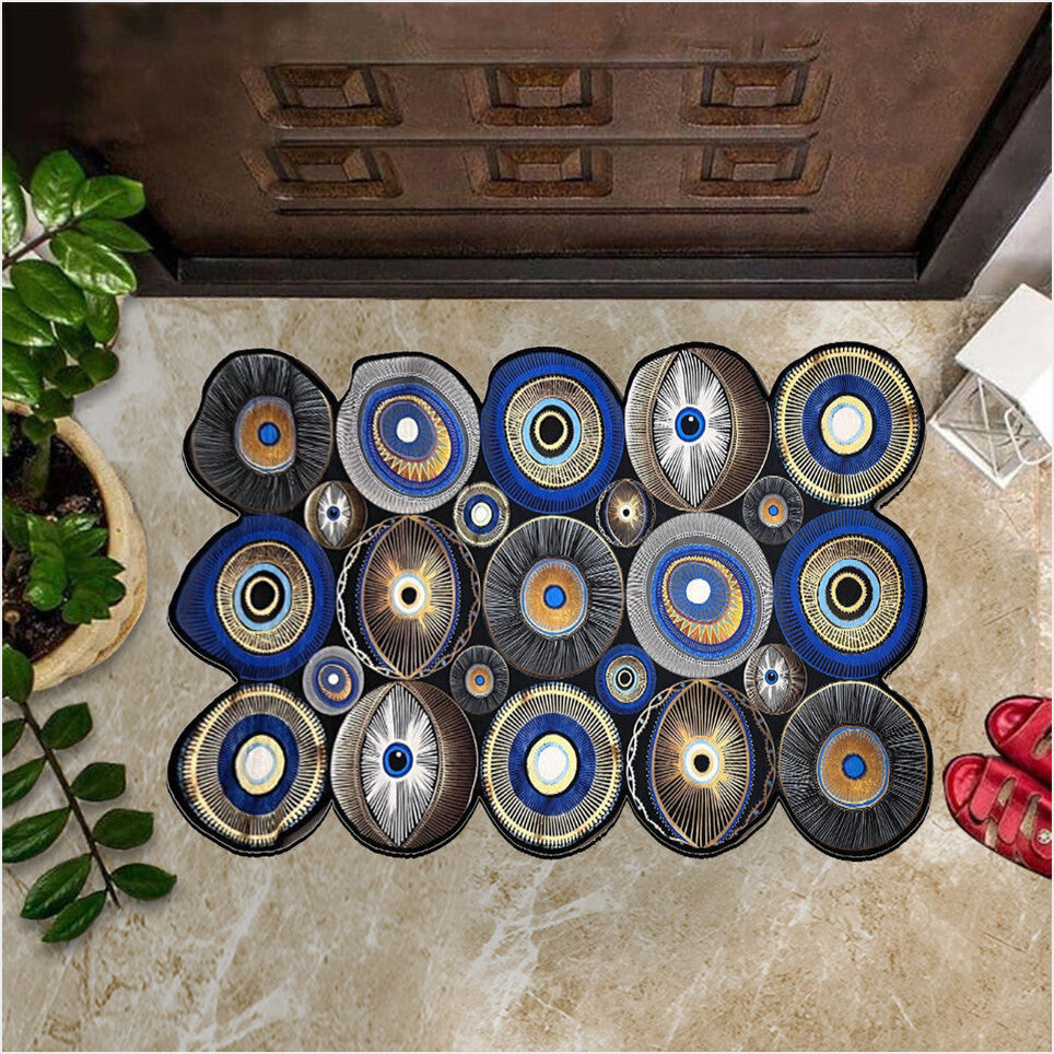 Blue Evil Eye Doormat Front Door Mat Indoor New House Decorations Gifts For Best Friend-1